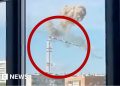 Ucrania: Torre de televisión se derrumba tras ataque con misil en Járkov