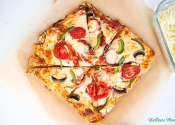 Pizza con masa de pollo