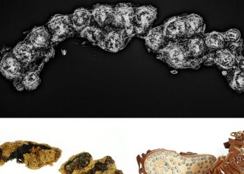 Radiografías revelan restos retorcidos de una antigua sandalia militar romana