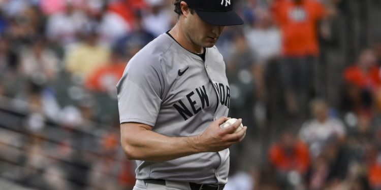 El lanzador derecho de los Yankees Gerrit Cole en camino para ser abridor el fin de semana