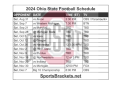 Calendario de fútbol americano de Ohio State 2024 para imprimir; enfrentamientos y transmisión televisiva