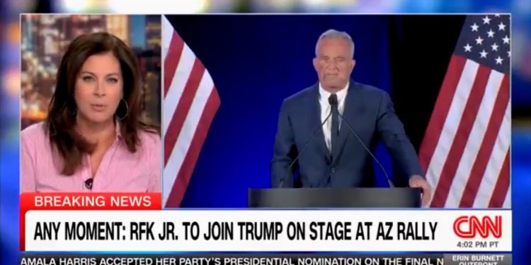 «Es enorme, lo es todo»: Erin Burnett de CNN reacciona al apoyo de RFK Jr. al presidente Trump (VIDEO) | The Gateway Pundit