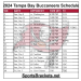Tampa Bay Buccaneers 2024 para imprimir; enfrentamientos y transmisiones televisivas