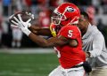 Georgia libera al WR Rodarius 'Rara' Thomas tras su arresto