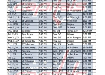 Calendario de Washington Capitals 2024-25; formato PDF imprimible