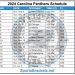 Calendario imprimible de los Carolina Panthers 2024; enfrentamientos y transmisiones televisivas