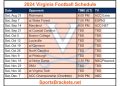 Calendario de fútbol de Virginia 2024 para imprimir; enfrentamientos y transmisión televisiva