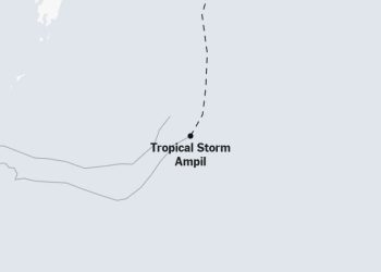 Mapa: Seguimiento de la tormenta tropical Ampil