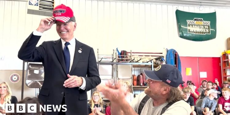 Biden usa gorra de Trump como gesto de unidad por el 11 de septiembre, dice la Casa Blanca