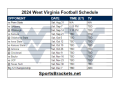 Calendario de fútbol de West Virginia 2024 para imprimir; enfrentamientos y transmisión televisiva