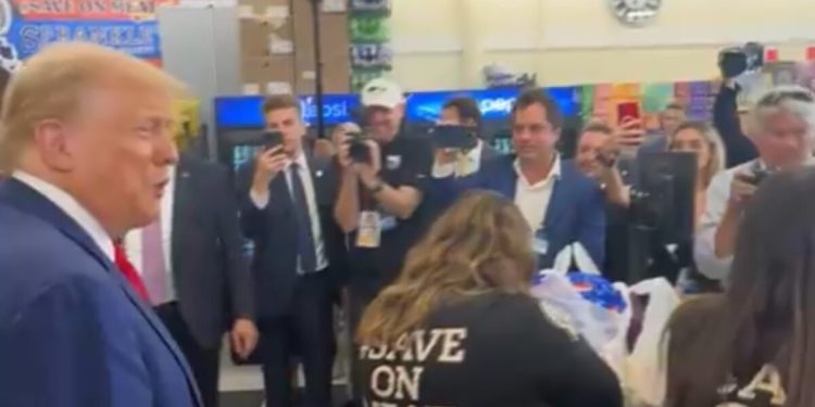 VIDEO: El presidente Trump ayuda a una madre de tres hijos a pagar sus compras | The Gateway Pundit