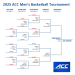 Calendario del torneo de baloncesto ACC 2025; Soporte imprimible, formato PDF