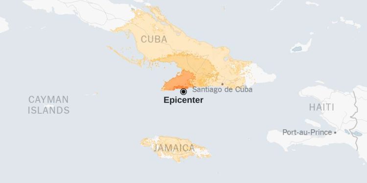 Cuba sacudida por un terremoto de magnitud 6,8: Mapas