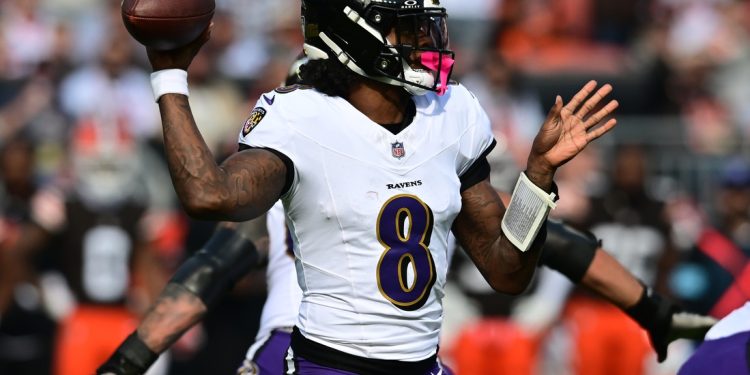 El mariscal de campo de los Ravens, Lamar Jackson (espalda/rodilla), se pierde segunda práctica consecutiva