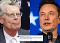 Stephen King critica la 'desinformación pro-Trump' de Elon Musk sobre X
