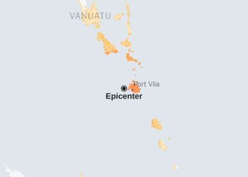 Mapa: Terremoto de magnitud 7,3 sacude cerca de Vanuatu
