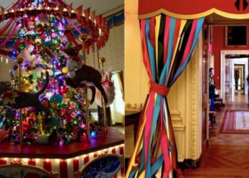 ¿Jill Biden contrató payasos de circo borrachos para decorar los pasillos de la Casa Blanca?