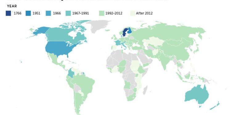 Cómo la FOIA dio lugar a leyes de transparencia en todo el mundo