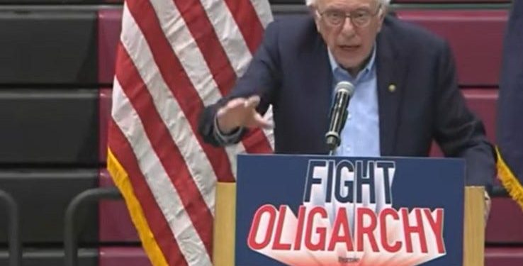Bernie Sanders está trayendo la gira de la oligarquía de combate a Los Ángeles