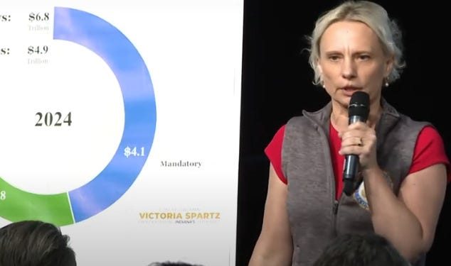 Desastre para los republicanos como la congresista se ríe en Indiana roja profunda por alabar a Trump