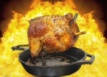 Si te gusta ponerte nerd en la cocina, intente asar un pollo en un palo