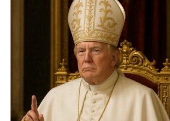 La organización católica explota la Casa Blanca para publicar una imagen de Trump como Pope