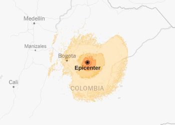 Mapa: 6.3 Magnitude El terremoto golpea a Colombia