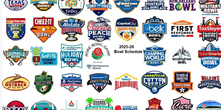 2025-26 Horario de fútbol americano universitario liberado; Imprimible, TV y transmisiones