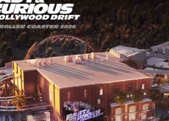 Correa para una visión emocionante de la montaña rusa 'Fast & Furious' de alta velocidad de Universal