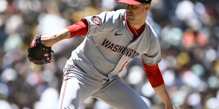 Mackenzie Gore de los Nacionales recibe otro tiro contra Padres, su antiguo equipo