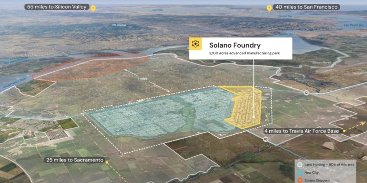 La ciudad de California 'utópica' anuncia para siempre un gran parque de fabricación de tecnología
