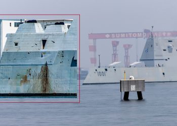 La condición del destructor de sigilo de Estados Unidos sorprende las redes sociales