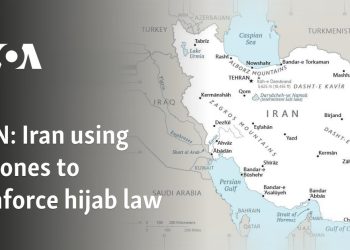 Irán que usa drones para hacer cumplir la ley de hijab