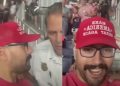 Hombre expulsado del partido de fútbol sobre Maga Hat