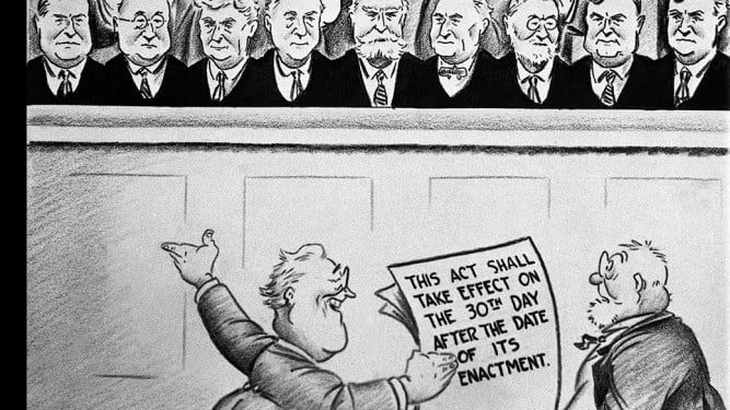 El plan de empacación judicial de FDR en comparación con el uso del poder presidencial por parte de Trump