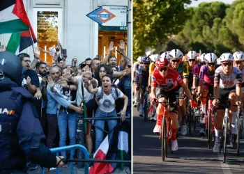 Caos Total en la Vuelta A España: Manifestantes Propalestina Se Enfentan a la Policía y la Última Etapa en madrid es cancelada