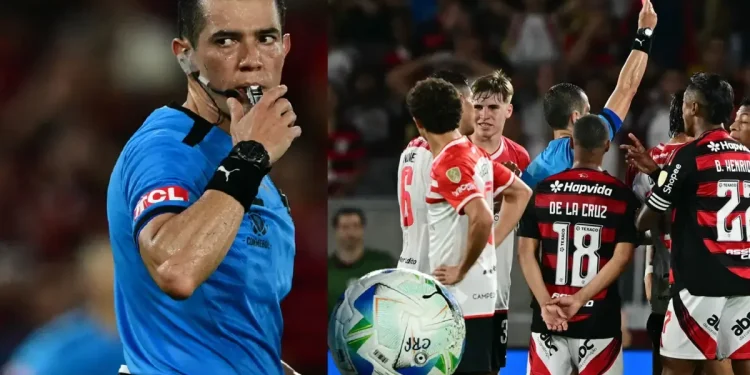 Andrés Rojas, Árbitro Colombiano, en el ojo del huracán por polémica expulsiones en el flamengo vs. estudiantes de copa libertadores, video