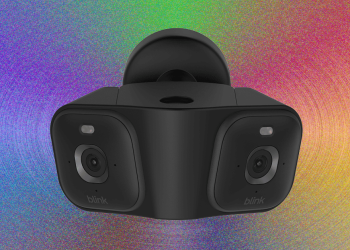 El arco de parpadeo puede fusionar dos cámaras de seguridad para una vista de 180 grados