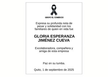 Falleció Gloria Jiménez, Excolaborador de el Comercio y Referente en relatos Públicas