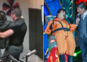 Carlos álvarez saca en brasos a El Porcionzón de la Cabina Durante Programa de Teletica Radio: ESTO PASÓ
