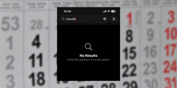 Algunos usuarios dicen que la búsqueda está rota en la aplicación de calendario de iOS 26 Apple