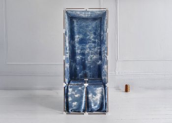 La silla de cuadrícula de latón modular réplica de rascacielos de exoesqueleto sin núcleo