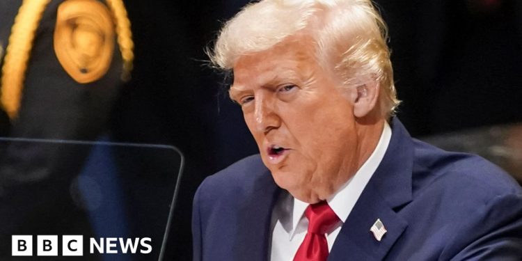 Donald Trump le dice a la ONU de la ONU, Londres quiere «ir a la ley Sharia»