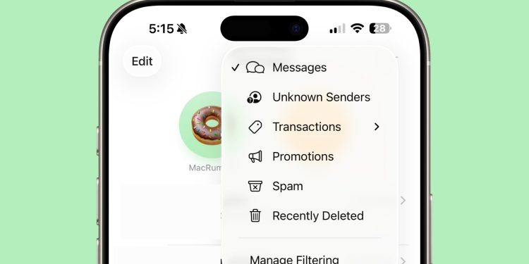iOS 26: Mensajes de pantalla y filtro de remitentes desconocidos