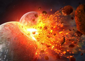 Una colisión con otro planeta podría haber permitido la vida en la tierra.