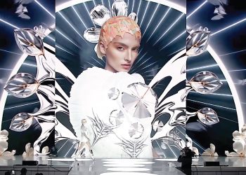 Los gráficos de movimiento orgánico y la tipografía componen la pista del Congreso Aveda de Dany Vo