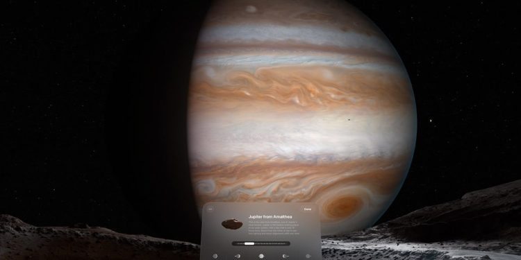 VisionOS 26 RC presenta un nuevo entorno Júpiter para Vision Pro