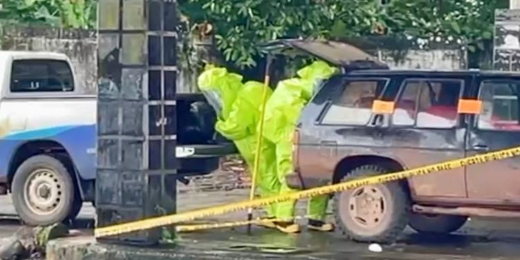 Camión en San Carlos transportaba cinco sacos de cianuro; autoridades arrestadas a los ocupantes