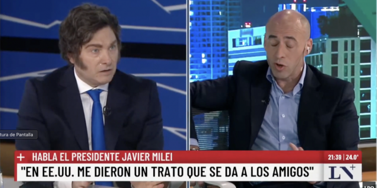 Milei se sacó con Trebucq: «Deja de hacer la interpretación de Clarín, que le gusta estar a la gente»