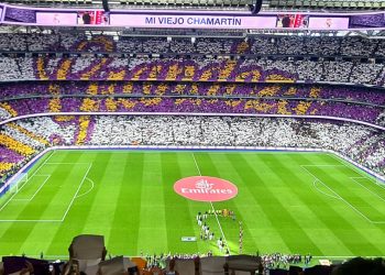 La 'grandeza' del espectacular mosaico que lució el Bernabéu